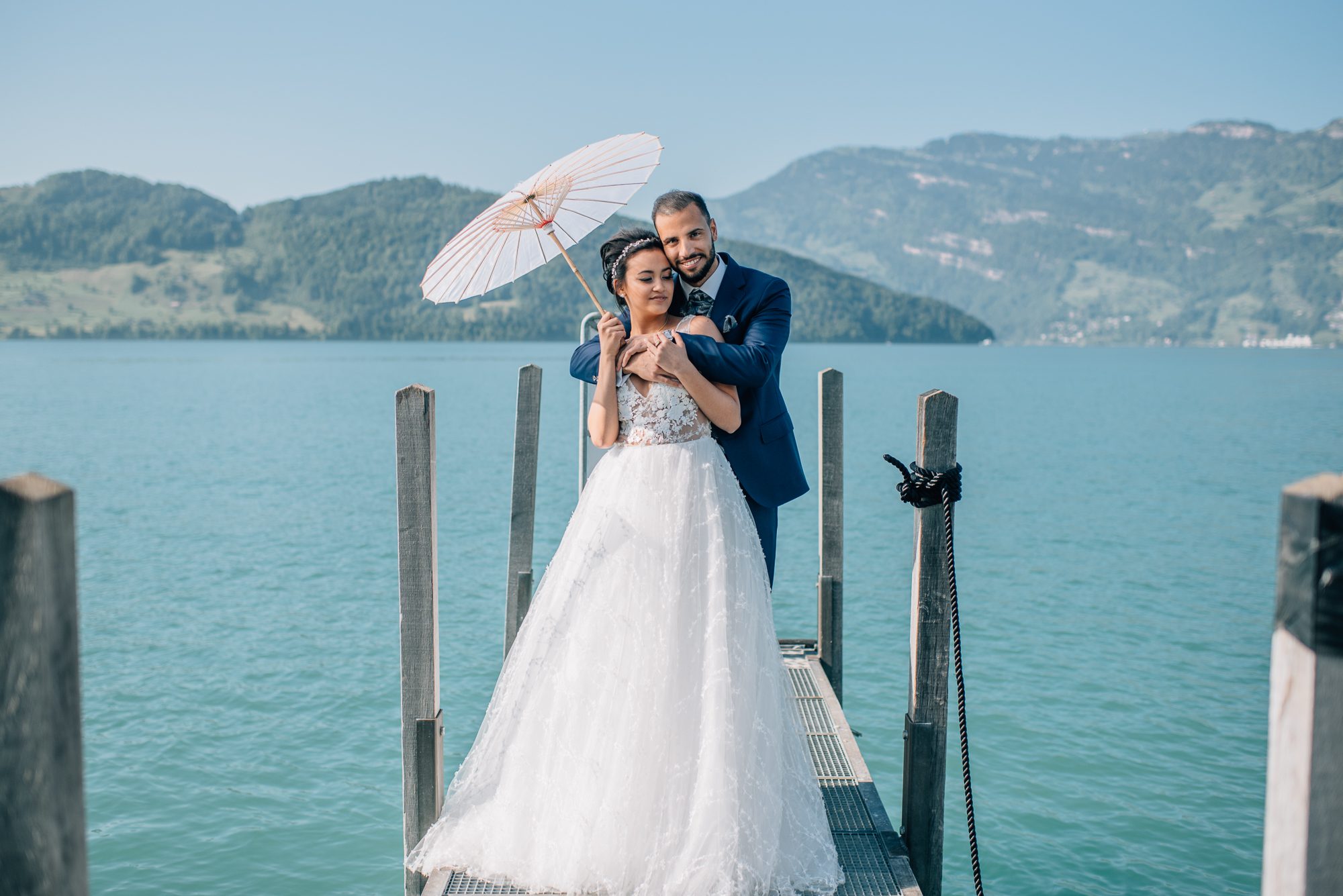 Fotoshooting von hochzeit in luzern 